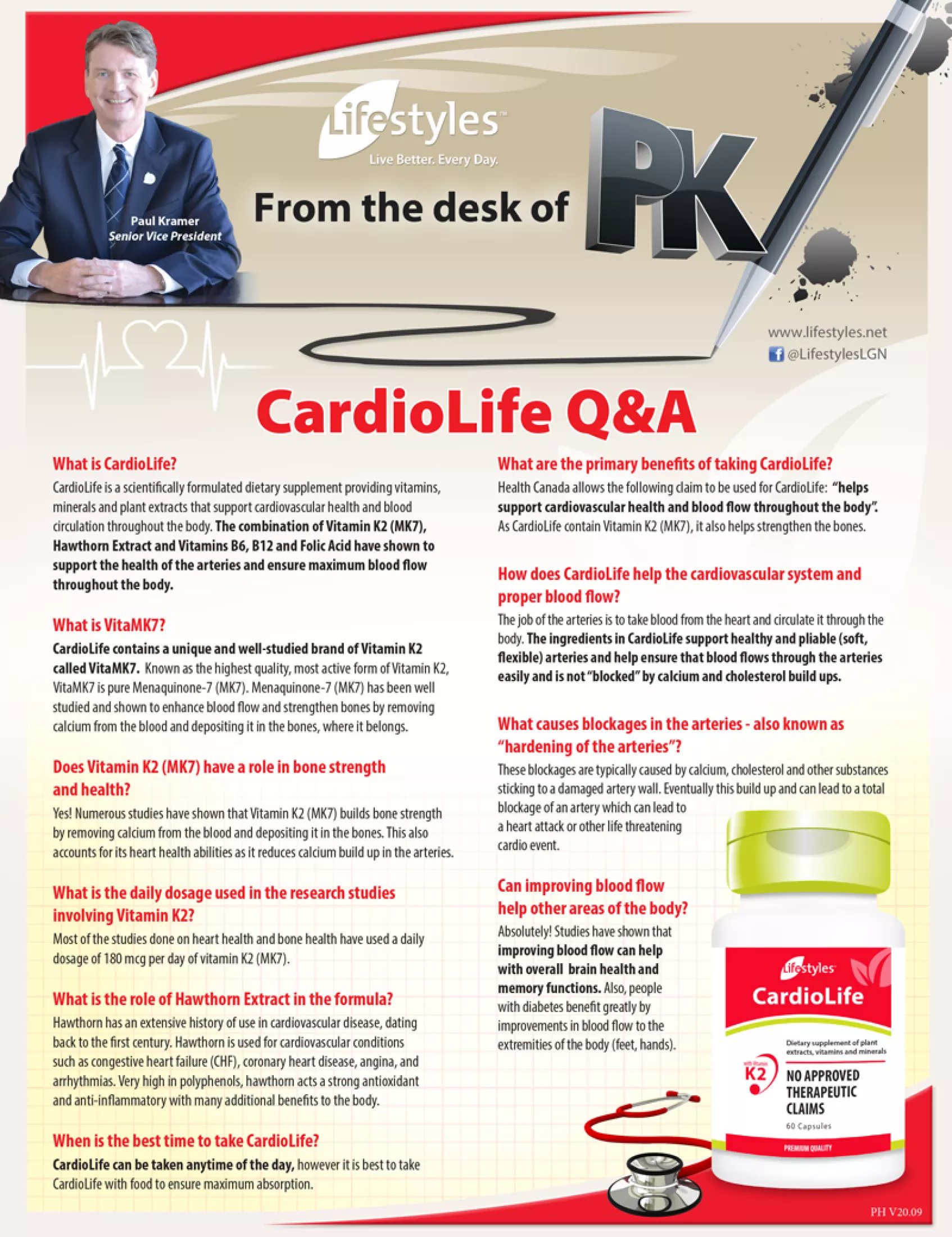 CardioLife / K2plus FAQs